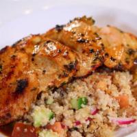 Herb Roasted Chicken · Gluten-free. Roasted chicken breast with house herb rub cooked to perfection, served with he...