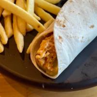 Chicken Wrap Combo · Crispy chicken  wrap with French fries and drink