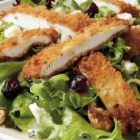 Farmer's Chicken Salad · Spring mix, feta cheese, red onion, candy walnut, dried cranberry, with house balsamic dress...