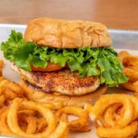 Grilled Chicken Sandwich · Chicken breast with lettuce, tomato and Beep's sauce.