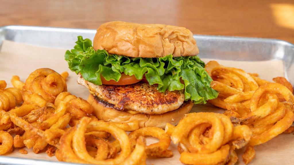 Grilled Chicken Sandwich · Chicken breast with lettuce, tomato and Beep's sauce.