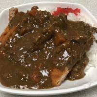 Katsu Curry Rice · Breaded fried pork with curry over rice. (curry sauce is separated.)
