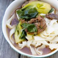 Beef Noodle Soup / 红烧牛肉面 · Noodles served separately from the beef and soup. Please combine in a large bowl prior to ea...
