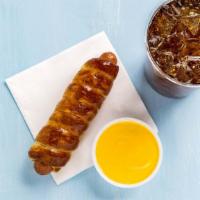 Pretzel Dog Bundle · Pretzel Dog, any dip and a medium soft drink.