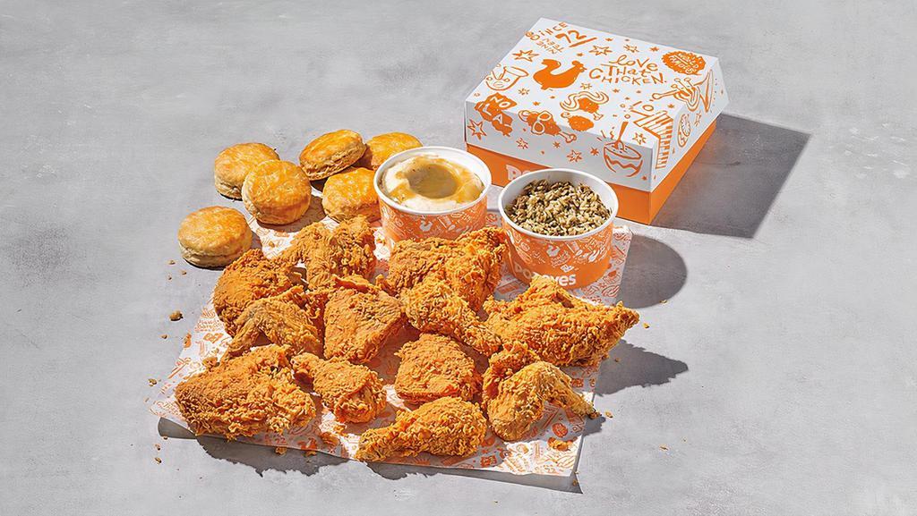 Chicken - Chicken Only (12) · Twelve pieces of marinated chicken, hand-battered, hand-breaded, and bursting with bold Louisiana flavor. 240-800 cal.