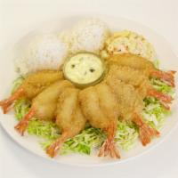 Fried Shrimp · Mini (332 cal) or regular (580 cal). Plentiful fried shrimp cooked to perfection. In Hawaiia...