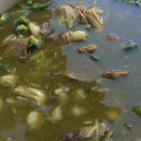 Pozole Verde · (house specialty) a special blend of chicken, pork, hominy, ham, and bacon in a green stew m...