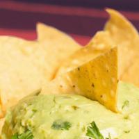 Guacamole Con Chips Y Salsa · Puerto's #1 avocado dip, seasoned & spiced just right.
