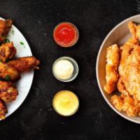 Combo Special 2 · 18 Chicken Wings with your 3 choices of sauce, 6 Crispy Chicken Tenders, and your choice of ...