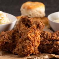 Crispy Fried Chicken (3pc) & Biscuit · Crunchy & Juicy Crispy Chicken, served w/ your choice of biscuit