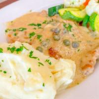 Salmon Piccata · Freshly Grilled and Perfectly Seasoned Salmon Fillet Coated with Creamy Piccata Sauce. Comes...