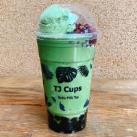 Matcha Milk Snow (No.4) · Comes with locally made brown sugar boba, red beans and green tea ice cream