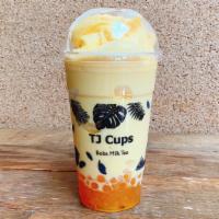 Mango Smoothies · Recommended toppings: mango pop, mango stars, lychee jelly