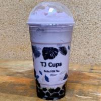 Real Taro Smoothies · Real Taro Chunks blended with Vanilla Ice-Cream & Milk. Bottom with Real Taro Paste