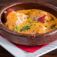 Stuffed Peppers · Gluten-free. Piquillo peppers stuffed with potatoes and fresh cod.