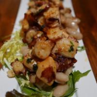Grilled Octopus · Gluten-free. Braised Spanish octopus, fingerling potatoes, sautees kale