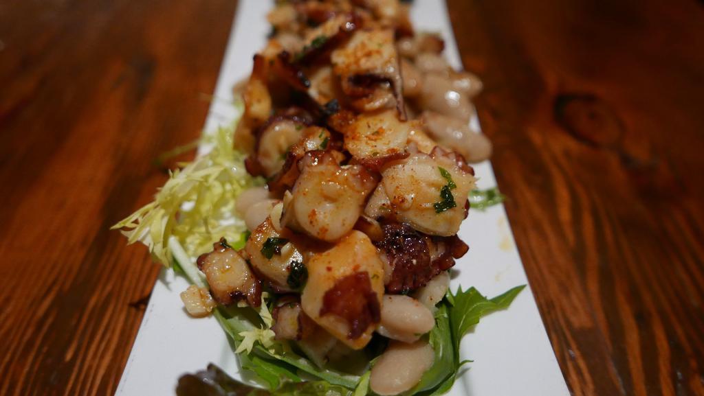 Grilled Octopus · Gluten-free. Braised Spanish octopus, fingerling potatoes, sautees kale