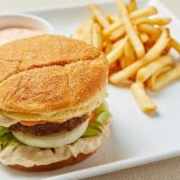 Vegan Hummus Beyond Burger · Fresh grilled seasoned Beyond (plant-based) patty, vegan cheddar, tomato, onion, pickles and...