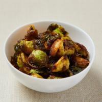Crispy Brussels Sprouts · Deep fried Brussels sprouts served with vegan chipotle aioli. Vegan. Gluten-free.