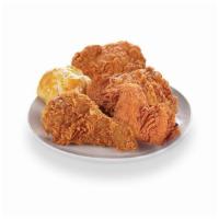 4 Pc Mix Chicken With Biscuit · 1 Breast, 1 Wing, 1 Thigh, 1 Leg