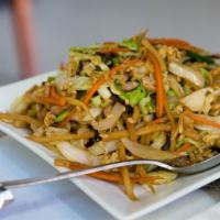 Mu Shu · Wraps with cabbage, carrots, onions, bamboo, bean sprouts, Fungus, egg & choice of protein.