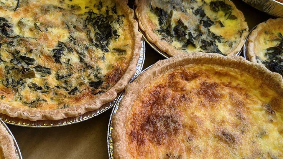 Vegetarian Quiche  · Vegetarian quiche. 6-inch pies.

Call the shop for our weekly varieties.