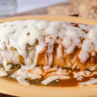 Wet Burrito · Red or Green.
REGULAR 	(Meat, Rice, Beans, Salsa)
SUPER		(Meat, Rice, Beans, Salsa, Guacamol...