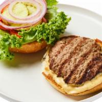 Hamburger · Just a classic 8 oz burger with lettuce, tomato, onion, pickles, and mayo
