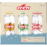 Cacti Agave Spiked Seltzer Variety Pack (12 Oz X 9 Ct) · CACTI AGAVE SPIKED SELTZER COMES IN: PINEAPPLE, LIME, STRAWBERRY. 9 CAN VARIETY PACK INCLUDE...