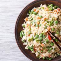 Veg. Fried Rice · Chinese classic preparation made from long grain basmati rice cooked with vegetables, garnis...