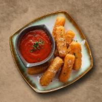 Mozzarella Sticks · Lightly breaded and fried fresh mozzarella fingers.
