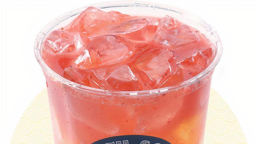 Strawberry Lemonade · Fresh squeezed lemonade shaken with strawberries for the perfect twist on your lemonade.