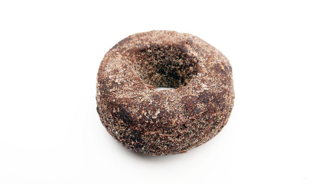 Spiced Chocolate Donut · Chocolate base tossed in cinnamon-chipotle sugar.
