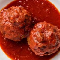 Meatball Appetizer · Two large meatballs smothered in our classic marinara.