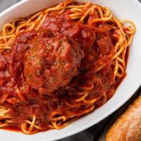 Spaghetti & Meatball · Everyone loves this classic, especially when it comes with a giant, delicious meatball. Choo...