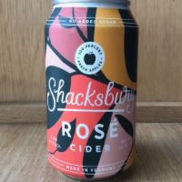 ROSÉ CIDER, SHACKSBURY (VT) · Its pink color comes from grape skins. So refreshing! 12oz.