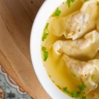 Cup wontons soup · house-made chicken broth, chicken wontons, scallions