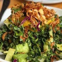 Kale Salad · dino kale, romaine, corn, avocado, beets, crispy shallots