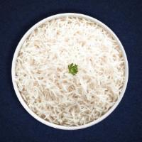 Plain Rice · Boiled long grain basmati rice.