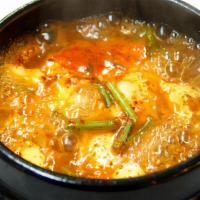 Korean Miso Stew Vegetable · Vegetarian. Vegetable. Soybean paste stew with beef, seafood, tofu, and vegetables.