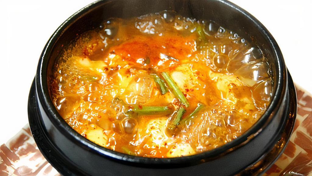 Korean Miso Stew Vegetable · Vegetarian. Vegetable. Soybean paste stew with beef, seafood, tofu, and vegetables.