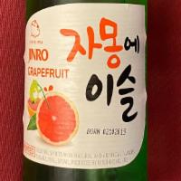 Fruity Soju · Flavor of Lychee/Grapefruit/Peach/Green Grape. (375ml, 13% ALC./VOL.)