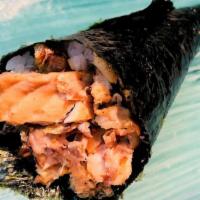 Salmon Skin Hand Roll · BBQ salmon skin (1pc)