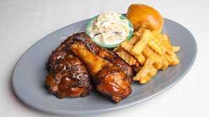 BBQ Chicken · Served w/ French Fries & Cole Slaw