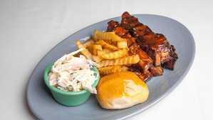 BBQ Pork Spare Ribs · Served w/ French Fries & Cole Slaw