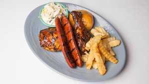 BBQ Pork Ribs & Hot Links · Served w/ French Fries & Coleslaw