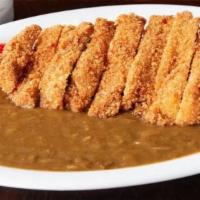 Ton Katsu Curry · Slow Cooked Famous Japanese Curry Served Over Pork Cutlet .  Served With Miso Soup