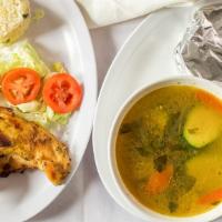 SOPA DE GALLINA · traditional salvadorean styled chicken soup with vegetables