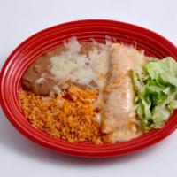 #1. Enchilada (1) Combo · One Enchilada with your choice of meat and made to your specification. Accompanied by rice, ...