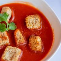Tomato Soup · Tomato soup with special Indian spices.